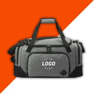 Custom Heathered Graphite Travel Duffel Bag