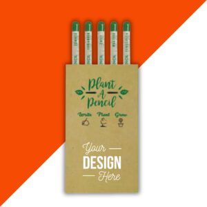Custom Eco Plantable Pencil Set with Herb & Veggie Seeds